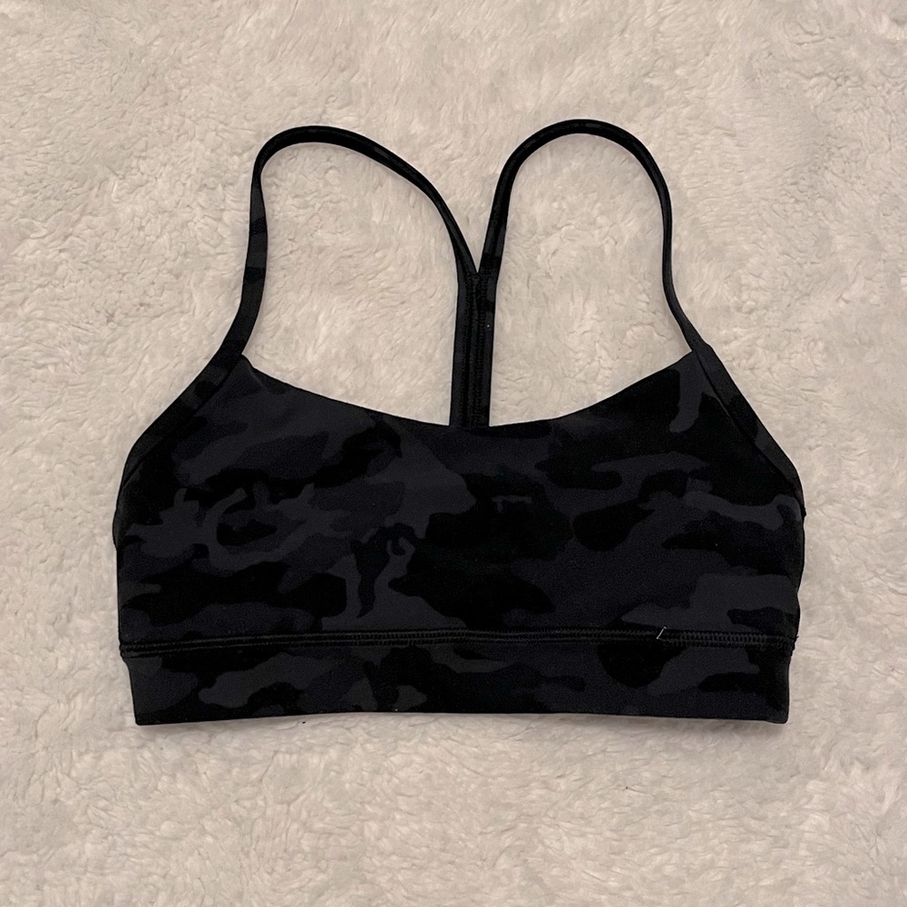 Lululemon Camouflage Black Sports Bra